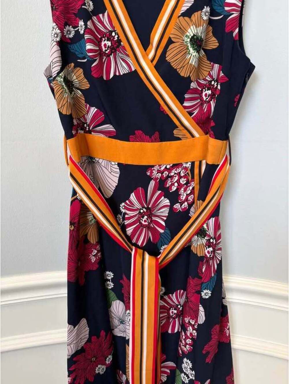 LIZA LUXE Floral Sleeveless Wrap Dress Size S